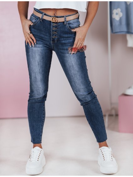 TMAVĚ MODRÉ DÁMSKÉ SLIM FIT DŽÍNY SKYFINE (Velikost S)