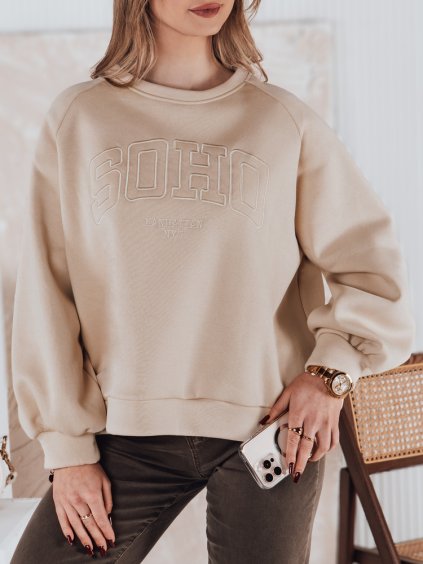 BÉŽOVÁ ZATEPLENÁ OVERSIZED MIKINA COSYONE