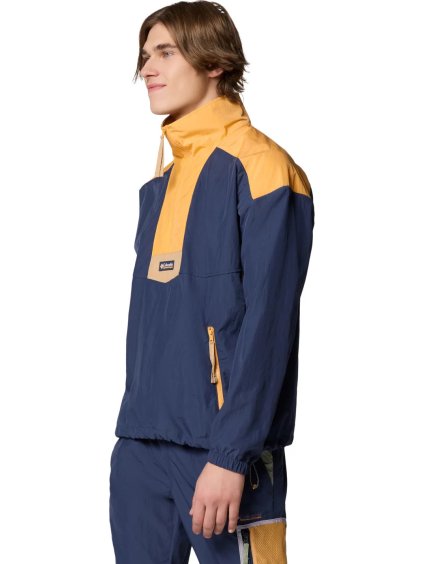 MODRO-ORANŽOVÁ PÁNSKÁ LEHKÁ SPORTOVNÍ BUNDA COLUMBIA RIPTIDE II RETRO WINDBREAKER ANORAK