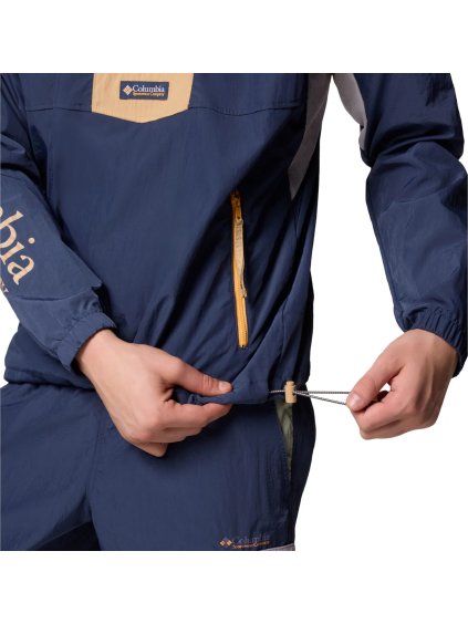 MODRO-ORANŽOVÁ PÁNSKÁ LEHKÁ SPORTOVNÍ BUNDA COLUMBIA RIPTIDE II RETRO WINDBREAKER ANORAK
