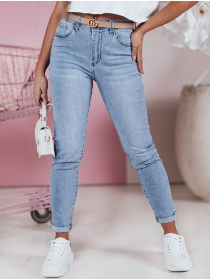 SVĚTLE MODRÉ SLIM FIT DŽÍNY MYJINN (Velikost S)