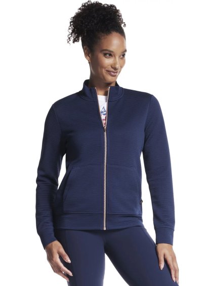 TMAVĚ MODRÁ MIKINA NA ZIP SKECHERS GO WALK EVERYWHERE FULL ZIP HOODLESS