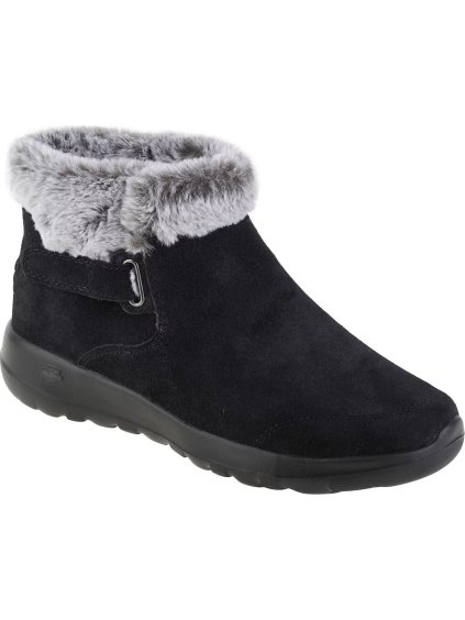 ČERNÉ DÁMSKÉ ZIMNÍ KOTNÍKOVÉ BOTY SKECHERS ON THE GO JOY - FIRST GLANCE (Velikost 36)