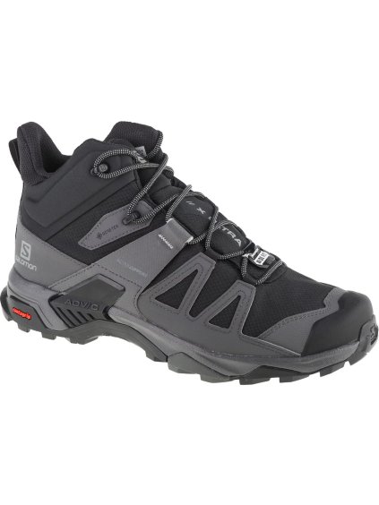 ČERNÉ PÁNSKÉ OUTDOOROVÉ BOTY SALOMON X ULTRA 4 MID WIDE GTX