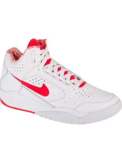 BÍLO-ČERVENÉ PÁNSKÉ KOTNÍKOVÉ TENISKY NIKE AIR FLIGHT MID (Velikost 40)