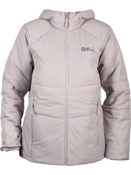 ŠEDÁ DÁMSKÁ BUNDA JACK WOLFSKIN BERGLAND INS HOODY W (Velikost L)