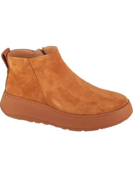 HNĚDÉ DÁMSKÉ SEMIŠOVÉ KOTNÍKOVÉ BOTY FITFLOP F-MODE