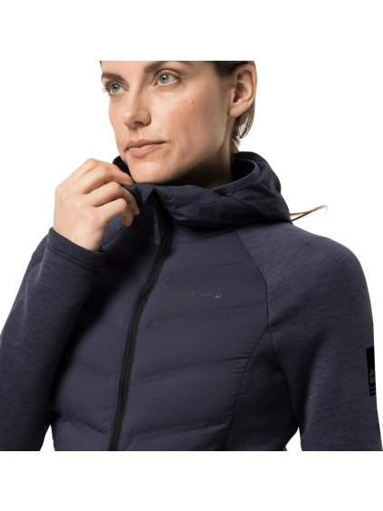 TMAVĚ MODRÁ DÁMSKÁ SPORTOVNÍ BUNDA JACK WOLFSKIN TASMAN JKT W