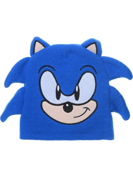 MODRÁ DĚTSKÁ ZIMNÍ ČEPICE SONIC THE HEDGEHOG