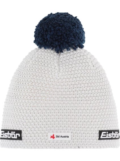 BÍLÁ ZIMNÍ ČEPICE EISBAR JAMIE POMPON MÜ RL SKA