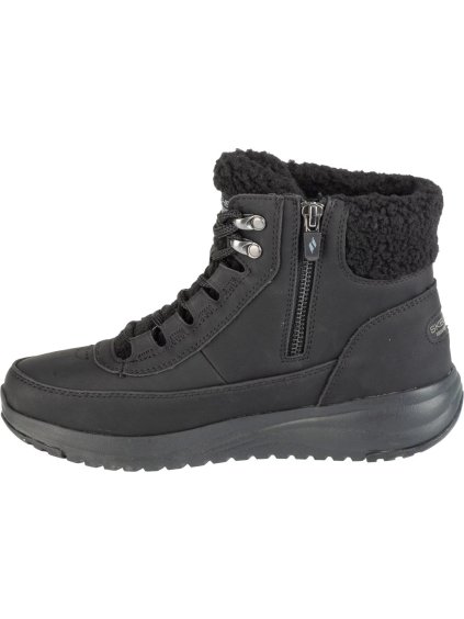 ČERNÉ DÁMSKÉ ZIMNÍ KOTNÍKOVÉ TENISKY SKECHERS ON-THE-GO STELLAR - ALPINE ADVENTURE