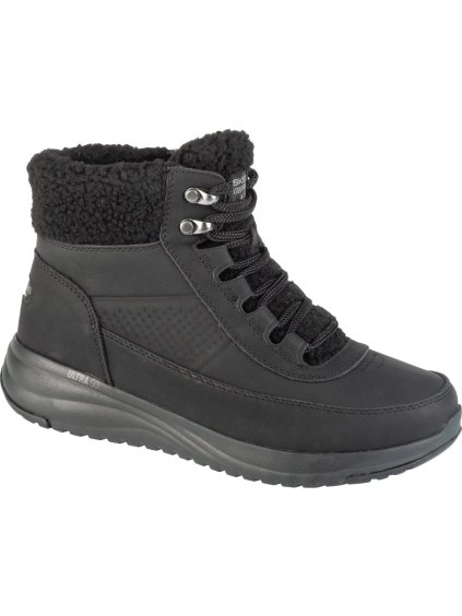 ČERNÉ DÁMSKÉ ZIMNÍ KOTNÍKOVÉ TENISKY SKECHERS ON-THE-GO STELLAR - ALPINE ADVENTURE (Velikost 36)