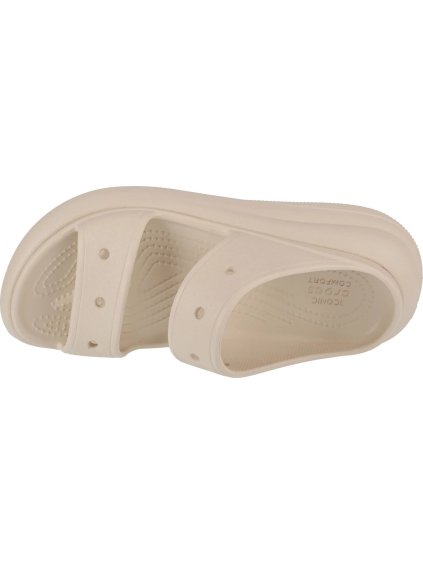BÉŽOVÉ NAZOUVÁKY NA PLATFORMĚ CROCS CLASSIC CRUSH SANDAL