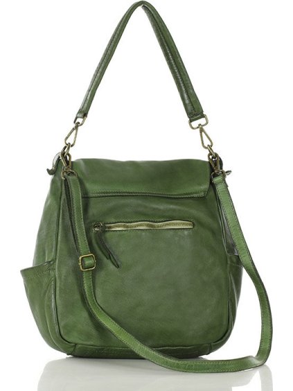 MARCO MAZZINI ZELENÁ CROSSBODY Z PŘÍRODNÍ KŮŽE
