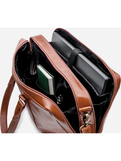 HNĚDÁ PÁNSKÁ KOŽENÁ TAŠKA SL02 VINTAGE BROWN