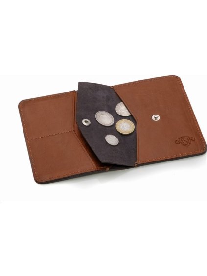 ELEGANTNÍ PÁNSKÁ PENĚŽENKA ZNAČKY SOLIER (SW15 BROWN)