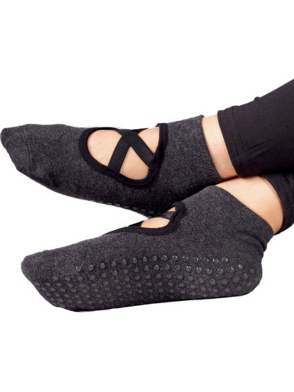 SPECIÁLNÍ PONOŽKY NA JÓGU YOCLUB YOGA (Velikost 36-41, Barva smetanová)