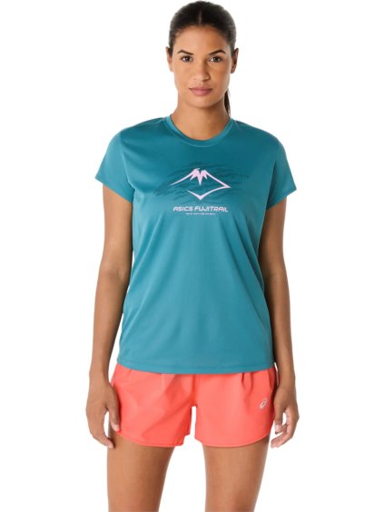 TYRKYSOVÉ DÁMSKÉ BĚŽECKÉ TRIČKO ASICS FUJITRAIL LOGO SS TOP