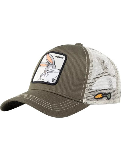 ŠEDÁ PÁNSKÁ KŠILTOVKA CAPSLAB BUNNY LOONEY TUNES TRUCKER CAP