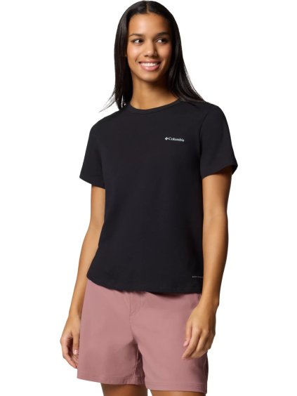 ČERNÉ DÁMSKÉ SPORTOVNÍ TRIČKO COLUMBIA SUN TREK W SS II TEE (Velikost L)