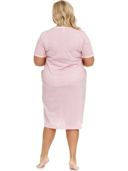 NOČNÍ PLUS SIZE KOŠILE V KRÁSNÉ SVĚTLE RŮŽOVÉ BARVĚ