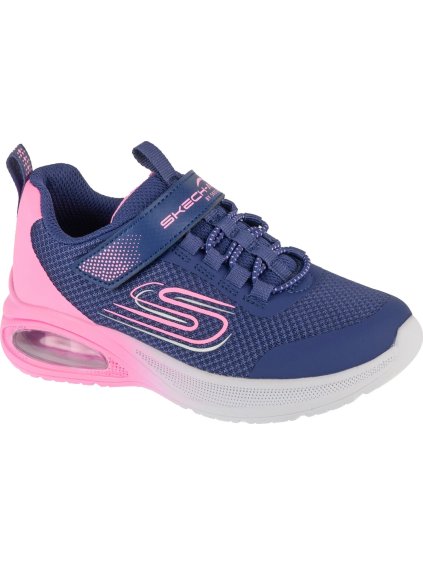 MODRO-RŮŽOVÉ DĚTSKÉ TENISKY SKECHERS MICROSPEC MAX ADVANCE - FLY 3