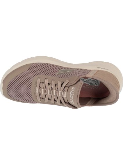 BÉŽOVÉ TAUPE DÁMSKÉ SPORTOVNÍ TENISKY SKECHERS SLIP-INS: GO WALK FLEX - GRAND ENTRY