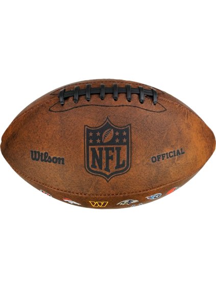 MÍČ NA AMERICKÝ FOTBAL WILSON NFL OFFICIAL THROWBACK 32 TEAM LOGO BALL (Velikost 9)