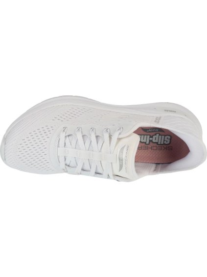 BÍLÉ DÁMSKÉ SPORTOVNÍ TENISKY SKECHERS SLIP-INS: ARCH FIT 2.0 - EASY CHIC (Velikost 36)