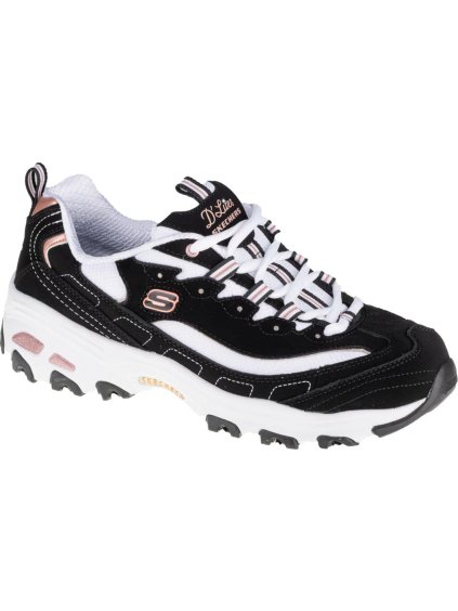 ČERNO-BÍLÉ DÁMSKÉ TENISKY SKECHERS D'LITES DEVOTED FAN
