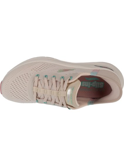 BÉŽOVÉ DÁMSKÉ SPORTOVNÍ TENISKY SKECHERS SLIP-INS: ARCH FIT 2.0 - EASY CHIC (Velikost 36)