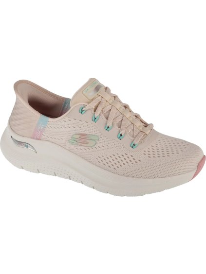 BÉŽOVÉ DÁMSKÉ SPORTOVNÍ TENISKY SKECHERS SLIP-INS: ARCH FIT 2.0 - EASY CHIC (Velikost 36)