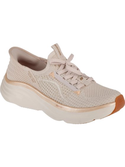 BÉŽOVÉ DÁMSKÉ SPORTOVNÍ TENISKY SKECHERS SLIP-INS: D'LUX VAPOR - EVENING GLOW (Velikost 35,5)