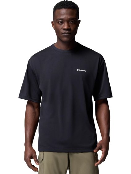 ČERNÉ PÁNSKÉ TRIČKO S POTISKEM COLUMBIA CEDAR TRAIL BACK GRAPHIC TEE