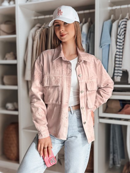 RŮŽOVÁ PŘECHODOVÁ BUNDA S HVĚZDIČKAMI STRASHINE (Velikost ONE SIZE)