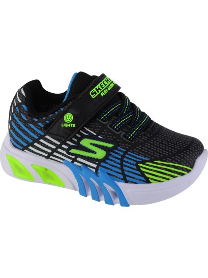ČERNO-MODRÉ SVÍTÍCÍ TENISKY SKECHERS FLEX-GLOW ELITE