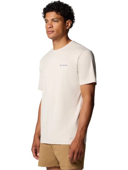 SMETANOVÉ PÁNSKÉ TRIČKO S KRÁTKÝM RUKÁVEM COLUMBIA KWICK HIKE BACK GRAPHIC SS TEE