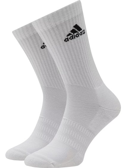 BÍLÉ PÁNSKÉ PONOŽKY ADIDAS CUSHIONED CREW SOCKS 3PP