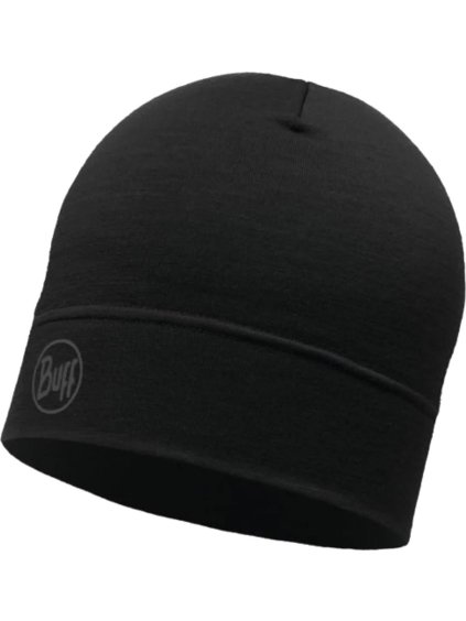 ČERNÁ ČEPICE BUFF MERINO LIGHTWEIGHT BEANIE