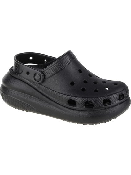 ČERNÉ NAZOUVÁKY NA PLATFORMĚ CROCS CLASSIC CRUSH CLOG