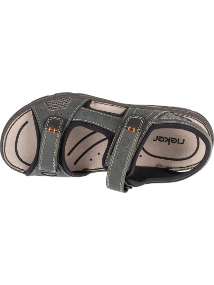TMAVĚ ŠEDÉ PÁNSKÉ SPORTOVNÍ SANDÁLY RIEKER SANDALS (Velikost 40)