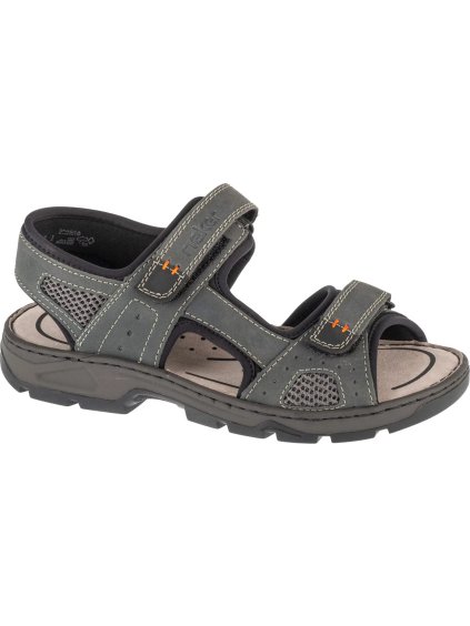 TMAVĚ ŠEDÉ PÁNSKÉ SPORTOVNÍ SANDÁLY RIEKER SANDALS (Velikost 40)