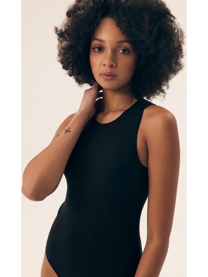DÁMSKÉ ŽEBROVANÉ BODY HENDERSON LADIES NAZLI (Barva černá, Velikost S)