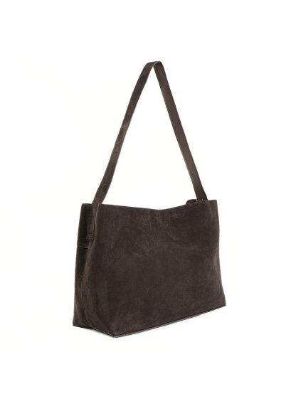 TMAVĚ HNĚDÁ DÁMSKÁ SEMIŠOVÁ SHOPPER KABELKA
