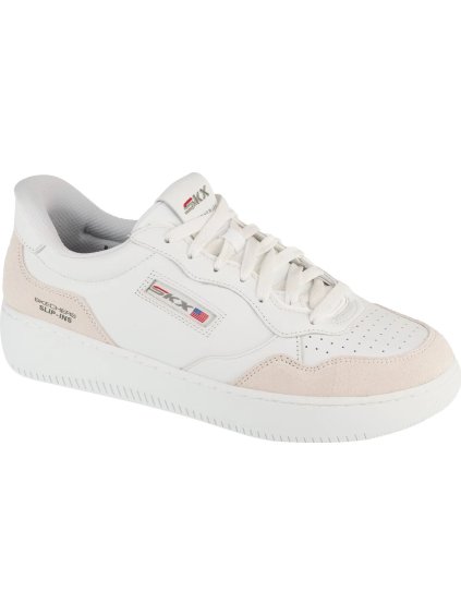BÍLÉ PÁNSKÉ KOŽENÉ TENISKY SKECHERS SPORT COURT 2.0 - KONOR (Velikost 40)