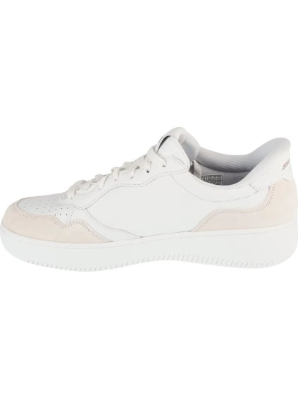 BÍLÉ PÁNSKÉ KOŽENÉ TENISKY SKECHERS SPORT COURT 2.0 - KONOR (Velikost 40)
