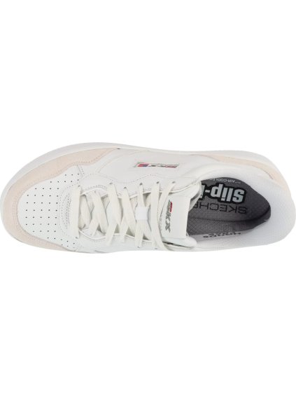 BÍLÉ PÁNSKÉ KOŽENÉ TENISKY SKECHERS SPORT COURT 2.0 - KONOR (Velikost 40)