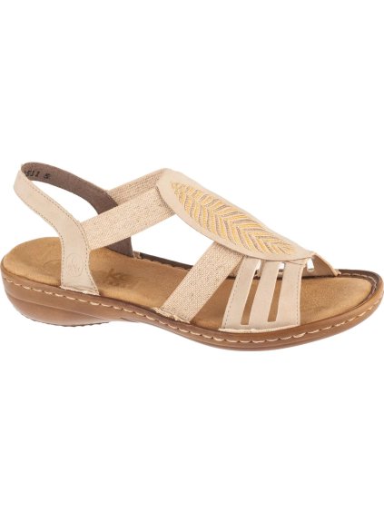 SVĚTLE BÉŽOVÉ DÁMSKÉ SANDÁLY RIEKER SANDALS