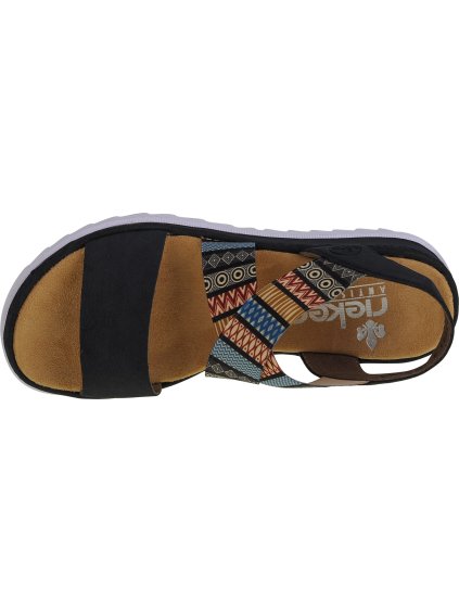 ČERNÉ ETNO DÁMSKÉ SANDÁLY RIEKER SANDALS V44G8-14 (Velikost 36)