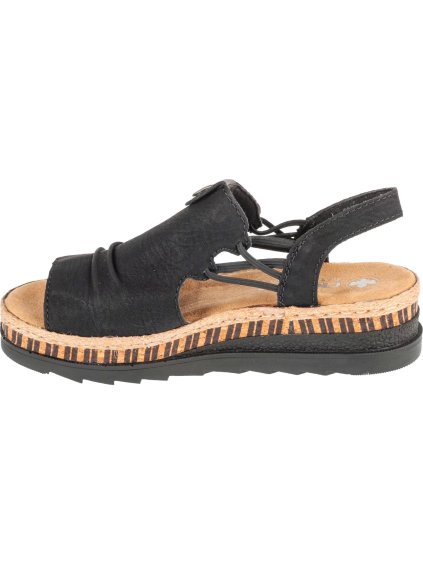 ČERNÉ DÁMSKÉ SANDÁLY RIEKER SANDALS
